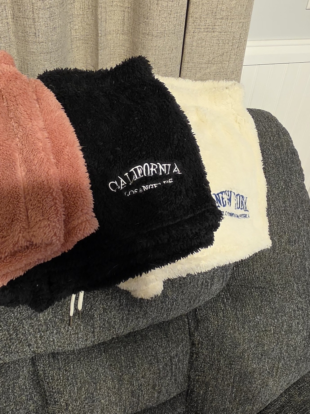 Plush Black Sherpa Pajama Top - Unbranded